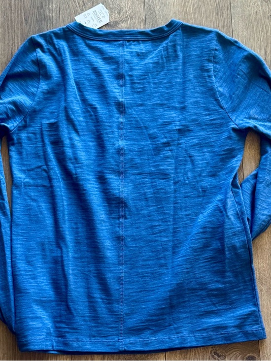 New J. Crew Deep Blue Long Sleeve Tee - Picture 8 of 8